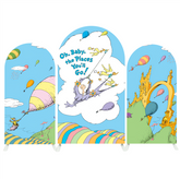 Oh Baby The Place Youll Go Birthday Baby Shower Party Arch Backdrop Wall Cloth Cover